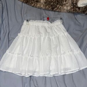 white layered skirt